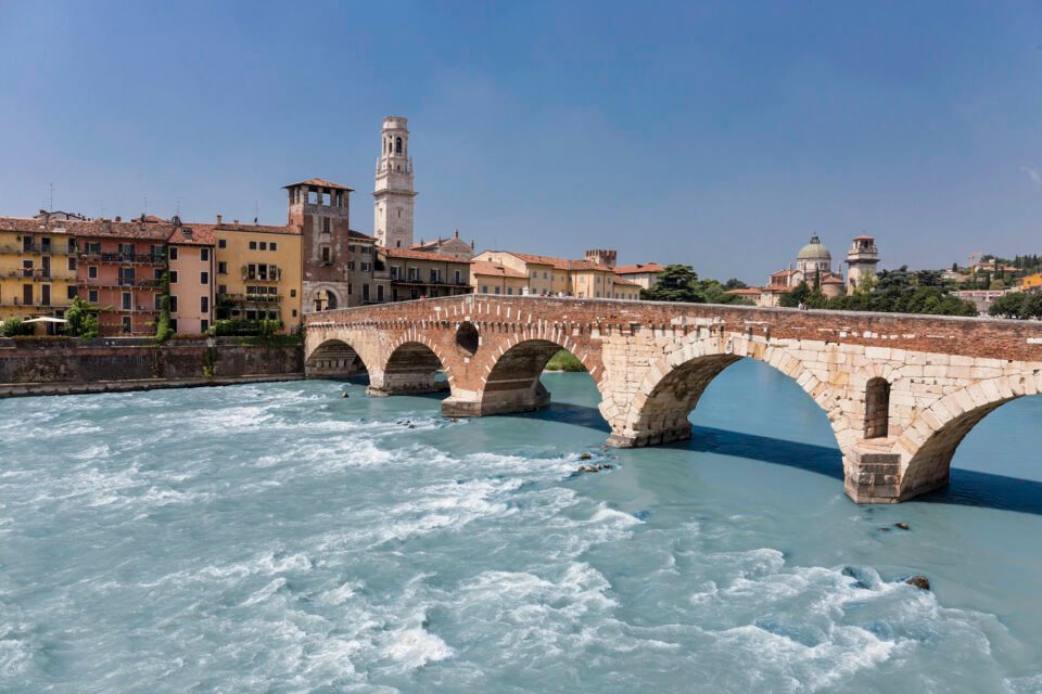 Ponte Pietra and Verona's Warm Palette